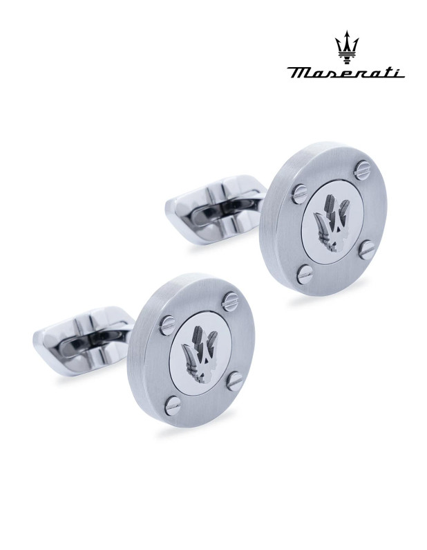 MASERATI J CUFFLINKS IP BLACK SCREWS